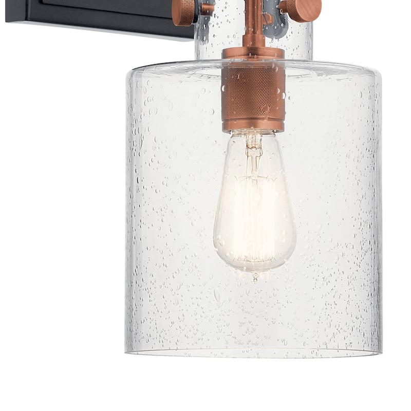 Kichler Lighting Kitner 16.5-in 1-Light Wall Sconce Antique Copper