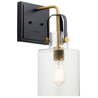 Kichler Lighting Kitner 16.5-in 1-Light Wall Sconce Natural Brass