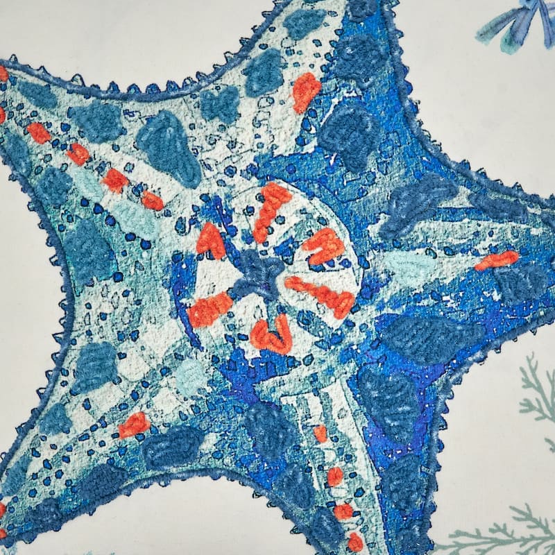 Throw Pillow With Starfish Design