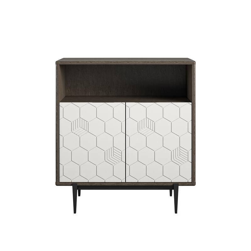 CosmoLiving by Cosmopolitan Olivia Grey Storage Cabinet