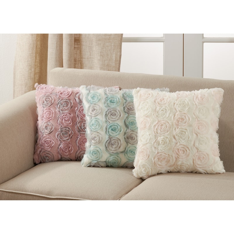 Throw Pillow With Rose Wedding Cake Design - Cover Only - Rose