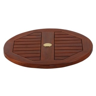 Bare Decor Indoor/Outdoor Lazy Susan in Genuine Teak Wood