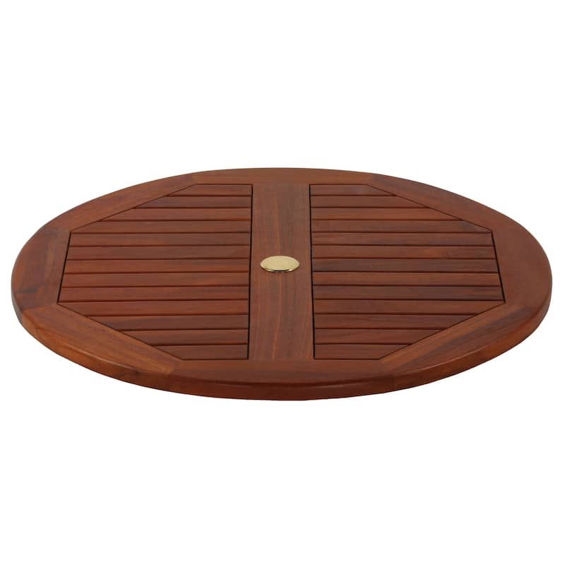 Bare Decor Indoor/Outdoor Lazy Susan in Genuine Teak Wood