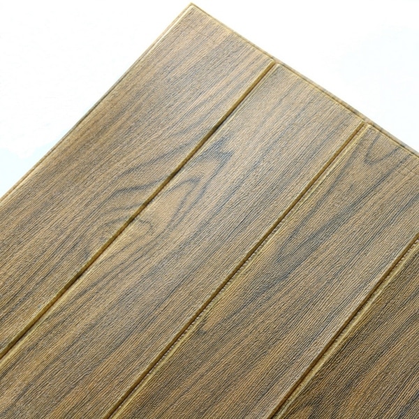 New Wood Grain Wall Sticker, Perfect For Wall Decal (Brown_10pc)