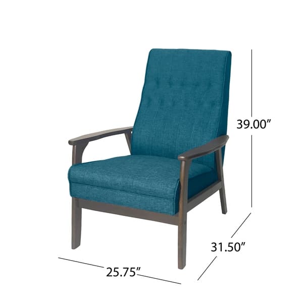 dimension image slide 0 of 2, Hoye Mid-Century Accent Chair by Christopher Knight Home - 25.75" W x 31.50" D x 39.00" H