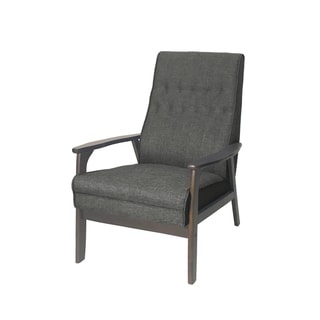 Christopher Knight Home Hoye Mid-Century Modern Accent Chair by  - 25.75 inch W x 31.50 inch D x 39.00 inch H (Gray + Walnut)