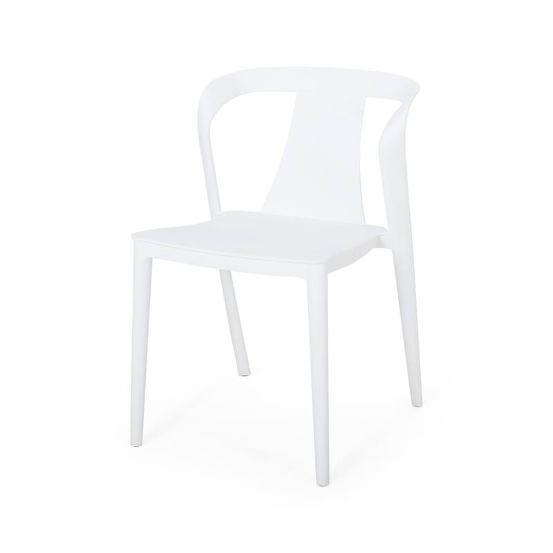 Orchid Outdoor Stacking Dining Chair (Set of 4) by Christopher Knight Home - 21.50" W x 19.50" D x 30.50" H