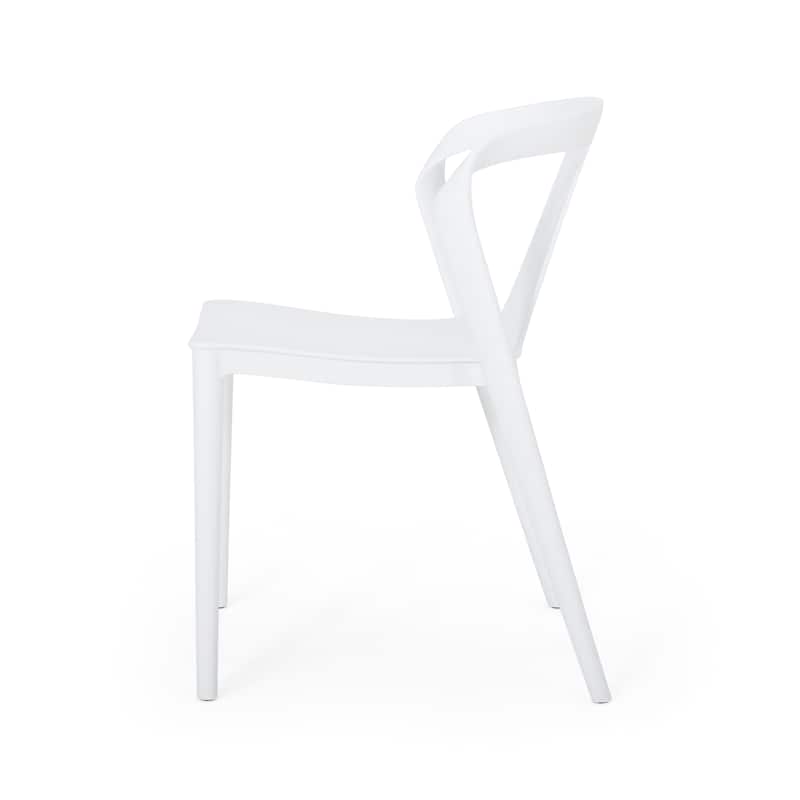 Orchid Outdoor Stacking Dining Chair (Set of 4) by Christopher Knight Home - 21.50" W x 19.50" D x 30.50" H