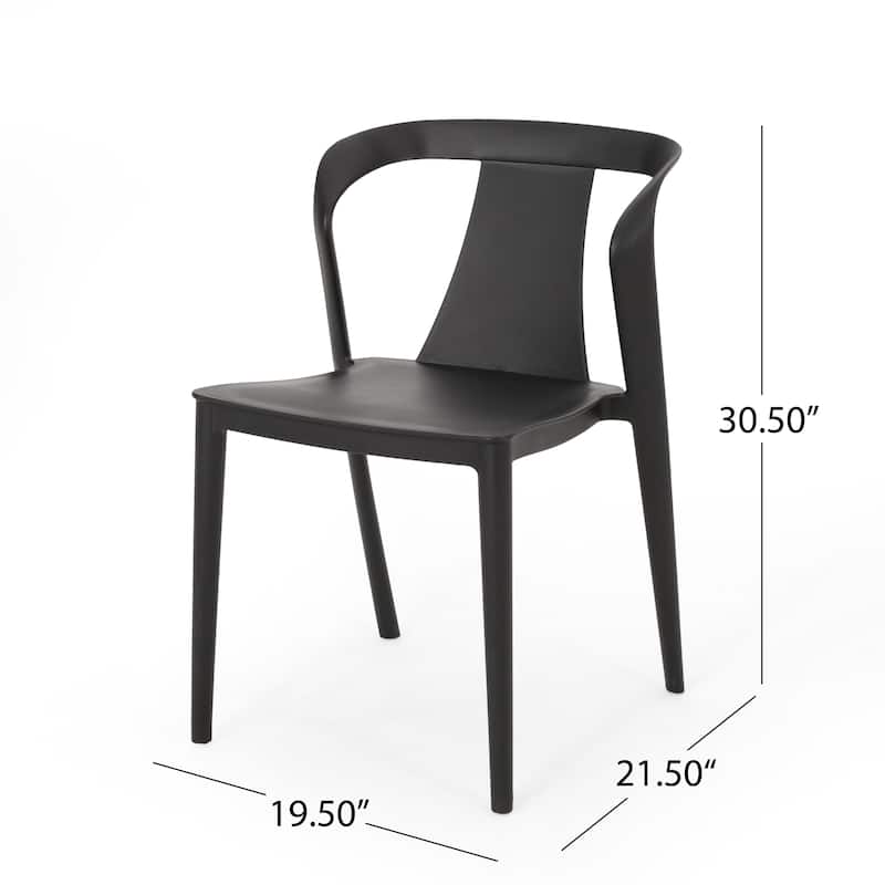 Orchid Outdoor Stacking Dining Chair (Set of 2) by Christopher Knight Home - 21.50" W x 19.50" D x 30.50" H