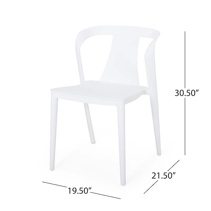 Orchid Outdoor Stacking Dining Chair (Set of 2) by Christopher Knight Home - 21.50" W x 19.50" D x 30.50" H