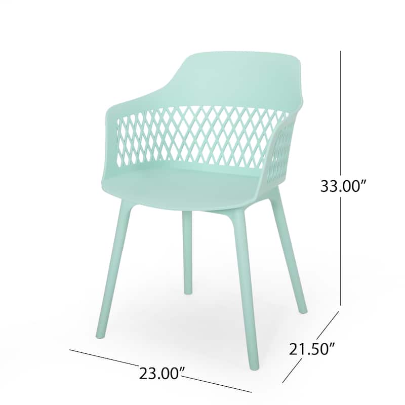 Azalea Outdoor Modern Dining Chair (Set of 2) by Christopher Knight Home - 23.00" W x 21.50" D x 33.00" H