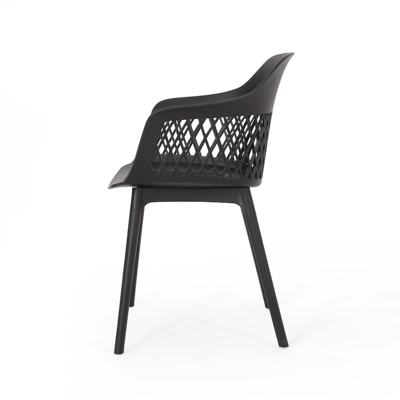 Azalea Outdoor Modern Dining Chair (Set of 2) by Christopher Knight Home - 23.00" W x 21.50" D x 33.00" H