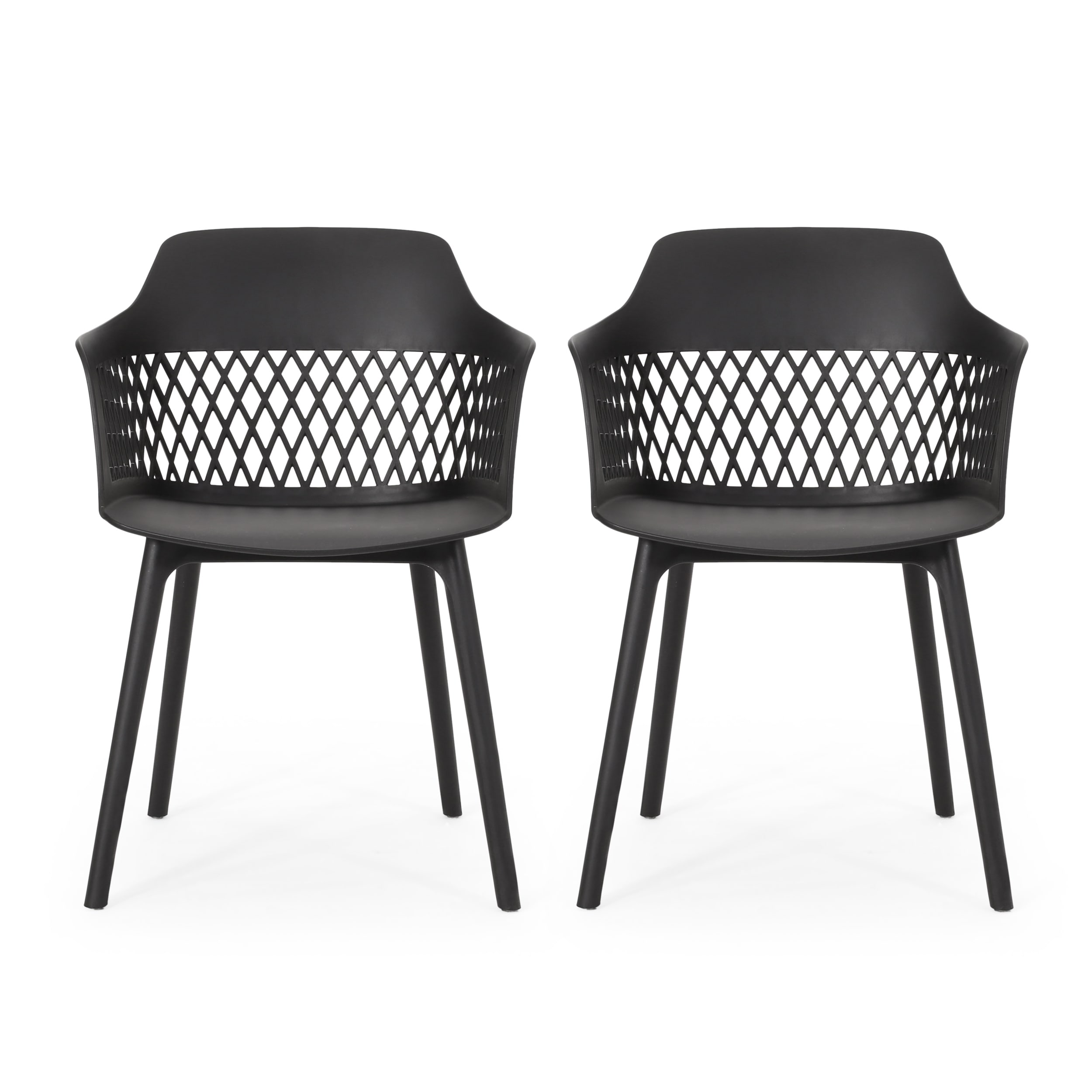 Shop Black Friday Deals On Azalea Outdoor Modern Dining Chair Set Of 2 By Christopher Knight Home 23 00 W X 21 50 D X 33 00 H Overstock 30816245 Black