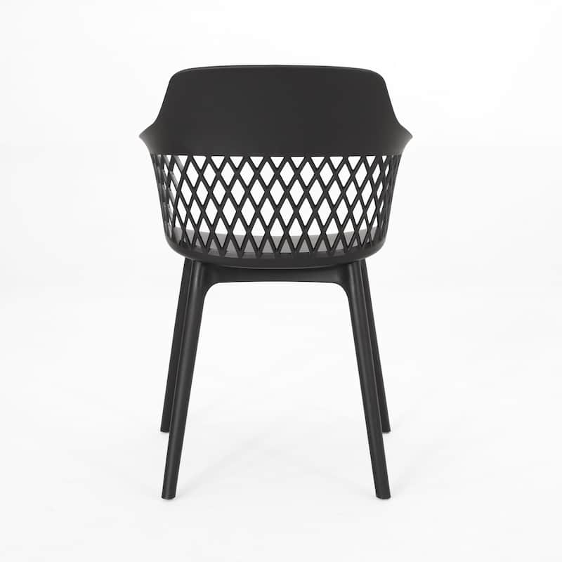 Azalea Outdoor Modern Dining Chair (Set of 2) by Christopher Knight Home - 23.00" W x 21.50" D x 33.00" H
