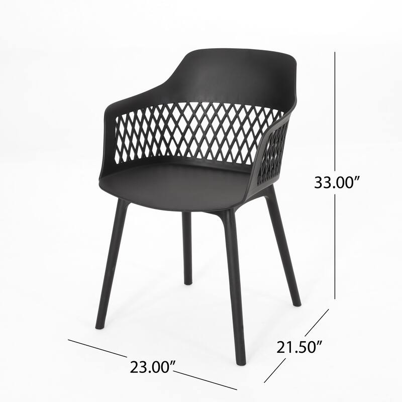 Azalea Outdoor Modern Dining Chair (Set of 2) by Christopher Knight Home - 23.00" W x 21.50" D x 33.00" H
