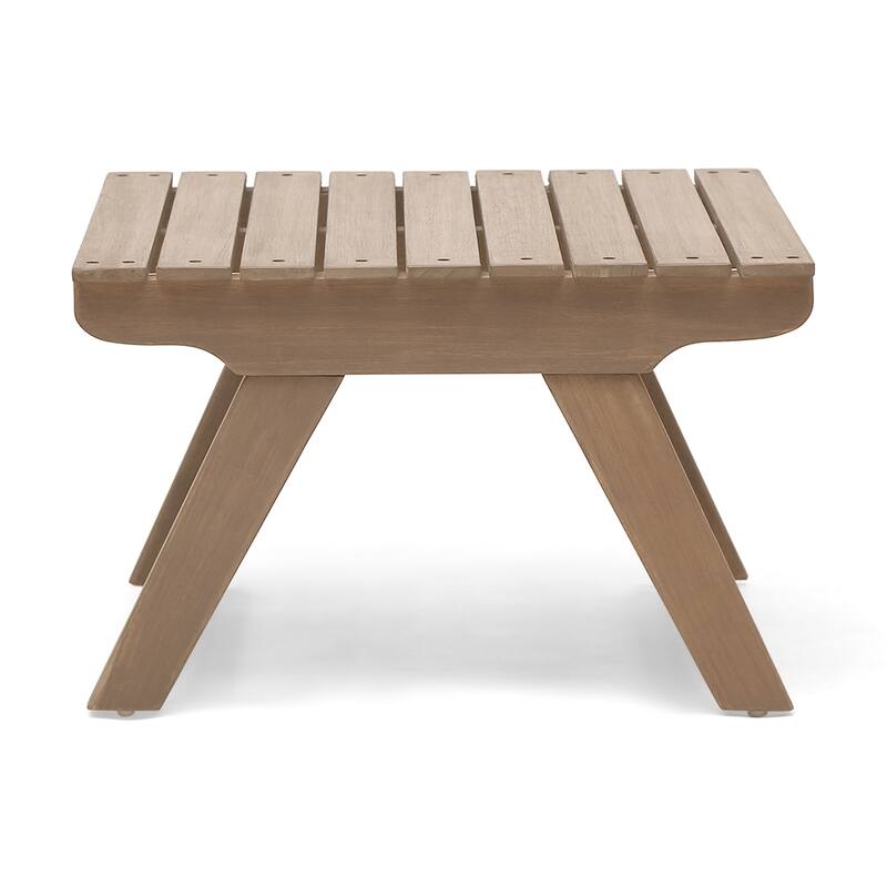 Malibu Outdoor Acacia Wood 2 Seater Chat Set with Side Table by Christopher Knight Home