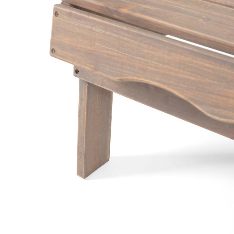 Malibu Outdoor Acacia Wood 2 Seater Chat Set with Side Table by Christopher Knight Home