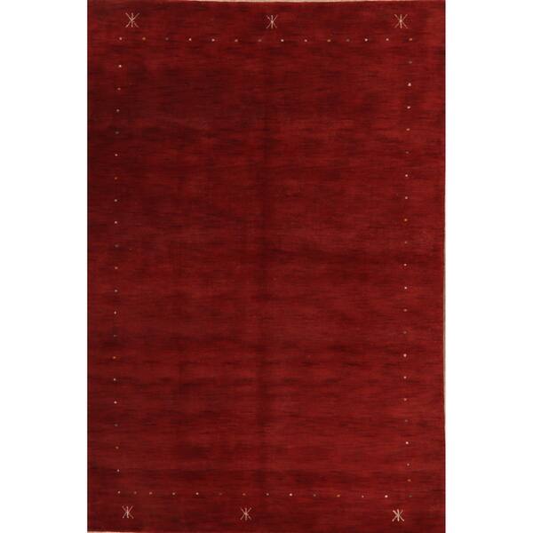 Shop Tribal Modern Red Gabbeh Oriental Living Room Area Rug Handmade 6 6 X 9 9 On Sale Overstock 30820103