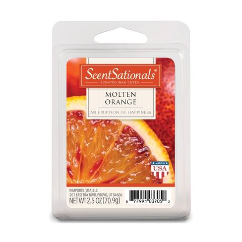 Scentsationals Molten Orange 2.5oz Fragrant Wax Melts - 6 Scented Wax Cubes