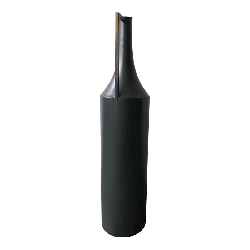 Aurelle Home Black Industrial Slender Metal Vase