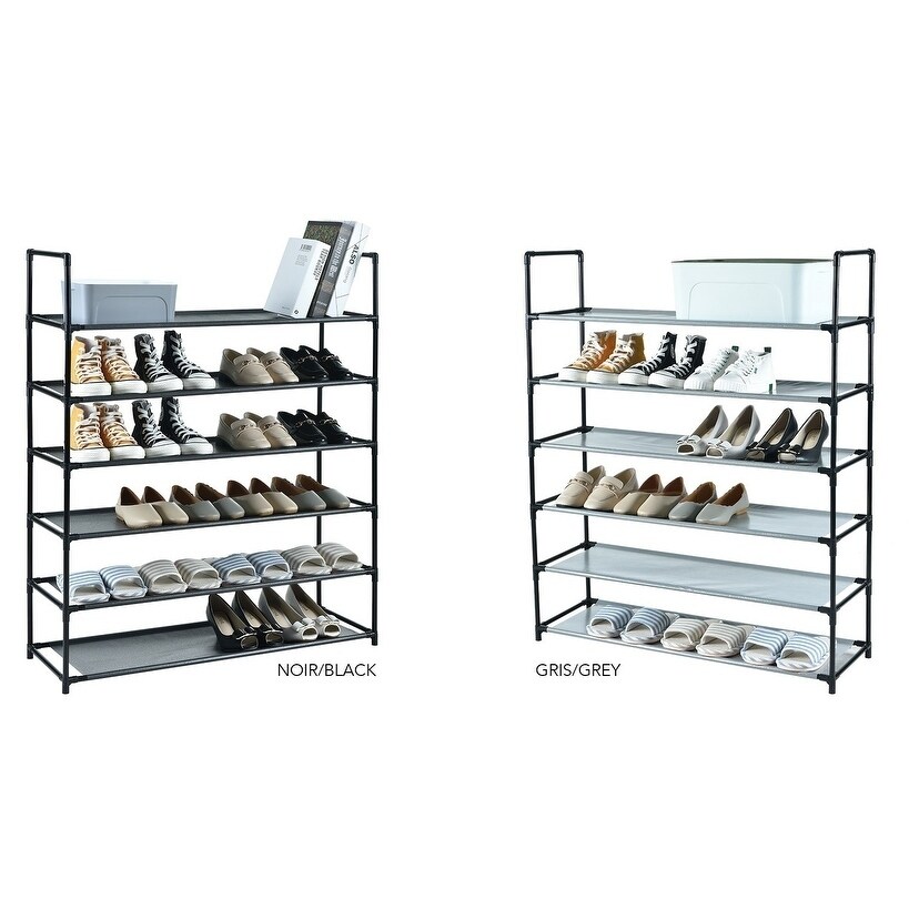 Shop Black Friday Deals On Studio 707 6 Tier Shoe Rack With Fabric Shelf Overstock 30820577