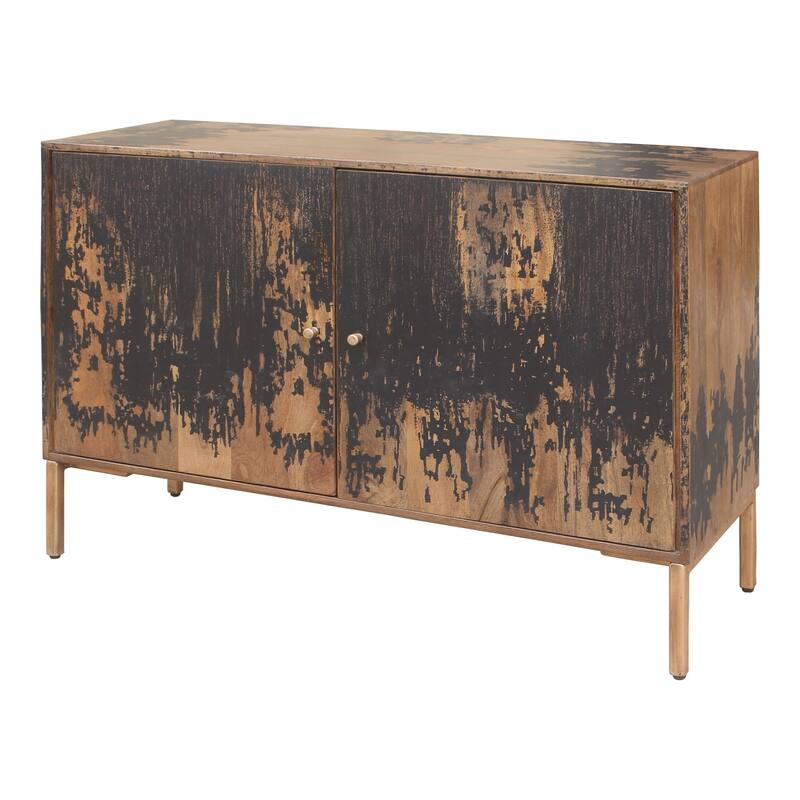 Aurelle Home Aria Rustic Mango Wood Sideboard, 2-Door