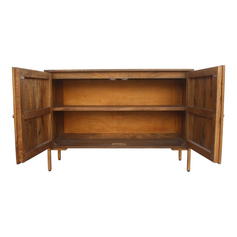 Aurelle Home Aria Rustic Mango Wood Sideboard, 2-Door