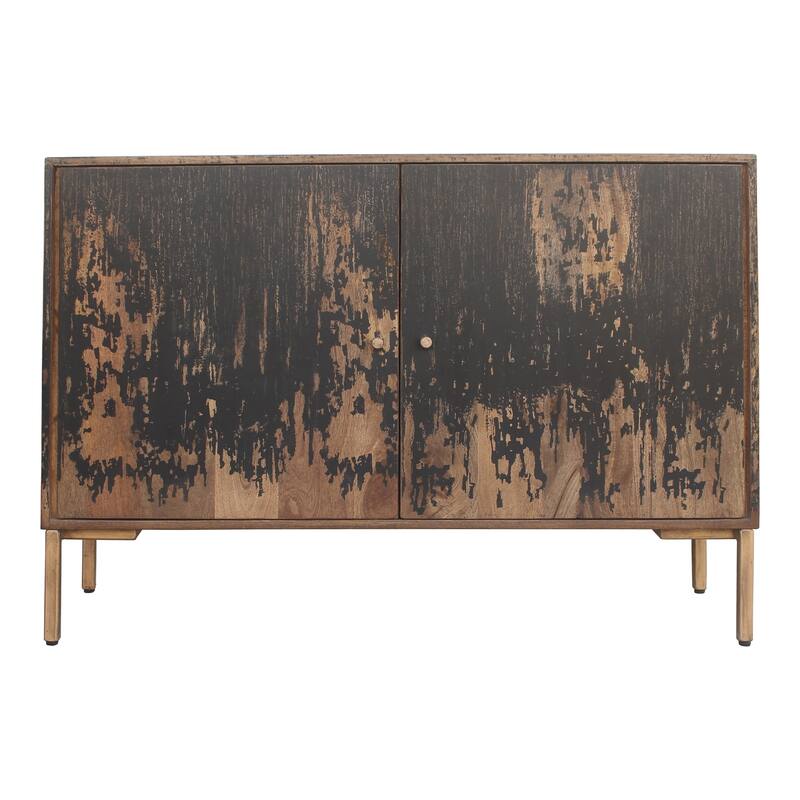 Aurelle Home Aria Rustic Mango Wood Sideboard, 2-Door