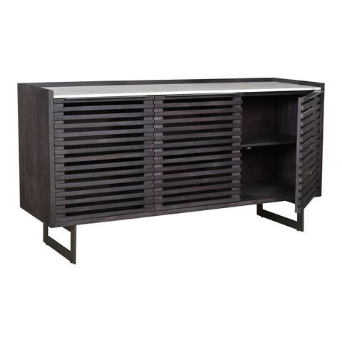 Aurelle Home Palin Marble Top 3-door Modern Sideboard