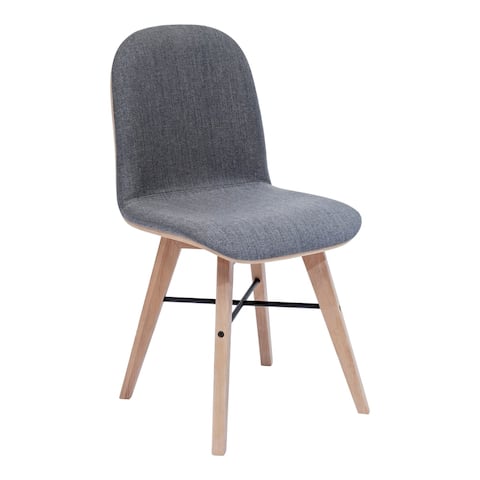 Aurelle Home Natina Modern Wood and Fabric Dining Chair - 22" x 24"