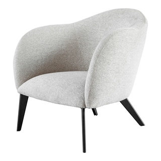 Aurelle Home  Noel Premium Velvet Accent Chair - 32 inch Wide x 29 inch High (Sand)