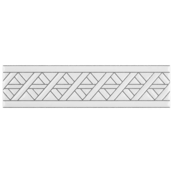 Somertile 2 X 7 88 Inch Hispalence Listello Camino White 7 88 Inch Hispalence Listello Camino
