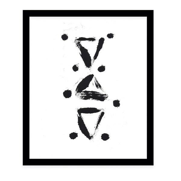 TRIANGLE SYMBOLS Black Framed Giclee Print By Becky Bailey