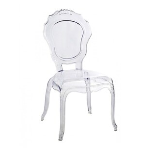 Transparent armless dining chair, Made of polycarbonate, Stackable. Set ...