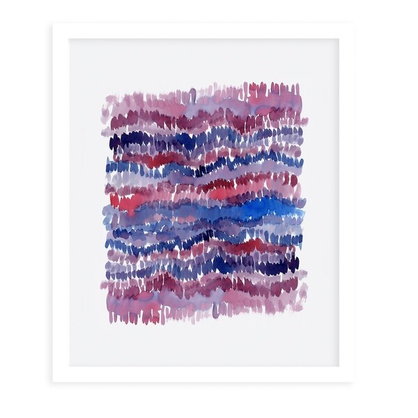 ROLLING BRUSHSTROKES White Framed Giclee Print By Becky Bailey