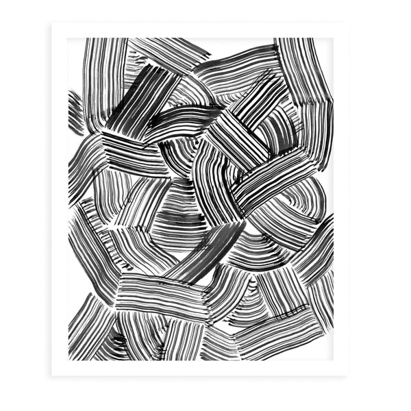 TANGLE White Framed Giclee Print By Becky Bailey