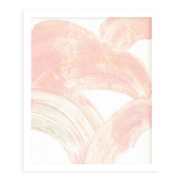 PINK SWIPE White Framed Giclee Print By Becky Bailey
