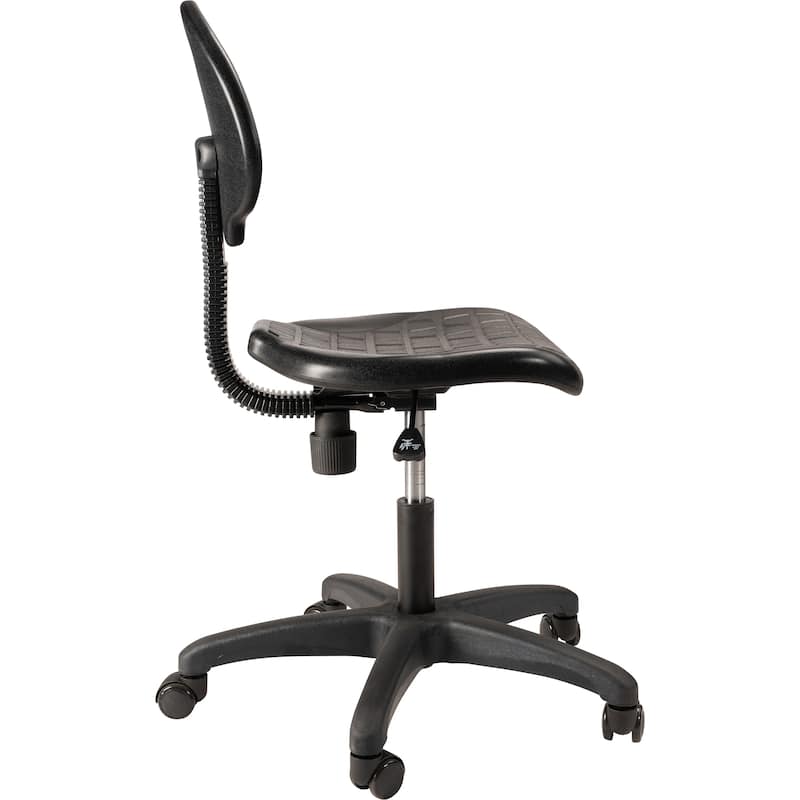 NPS® Polyurethane Task Chair, 16"-21" Height, Black - N/A
