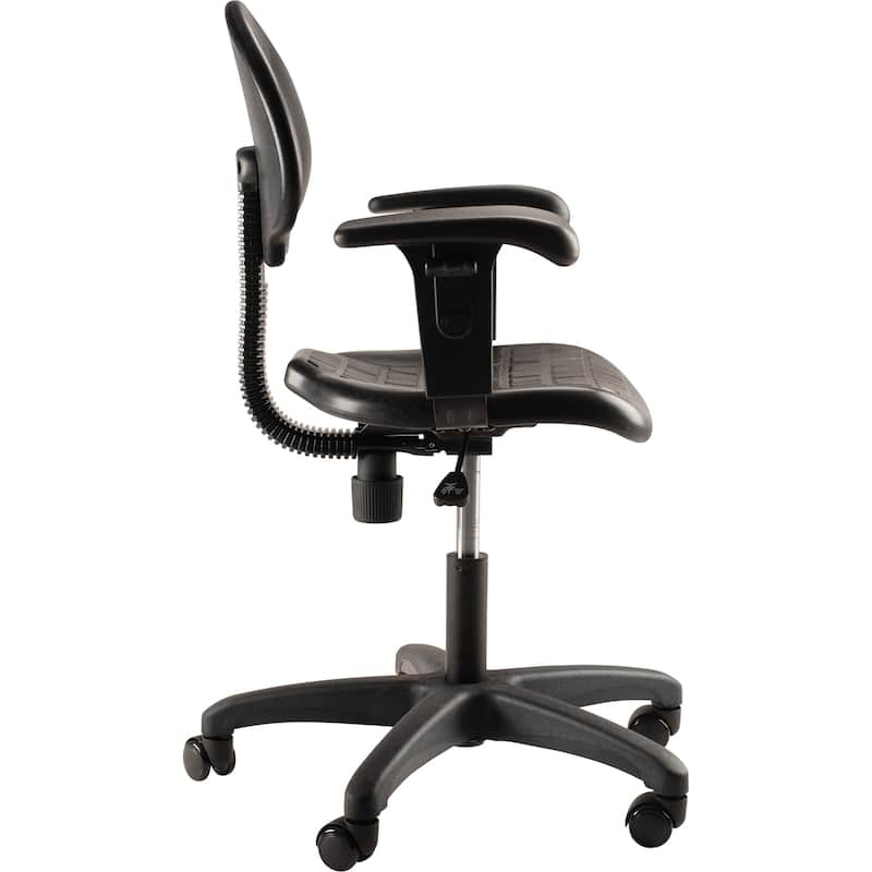 NPS® Polyurethane Task Chair, 16"-21" Height, Black - N/A