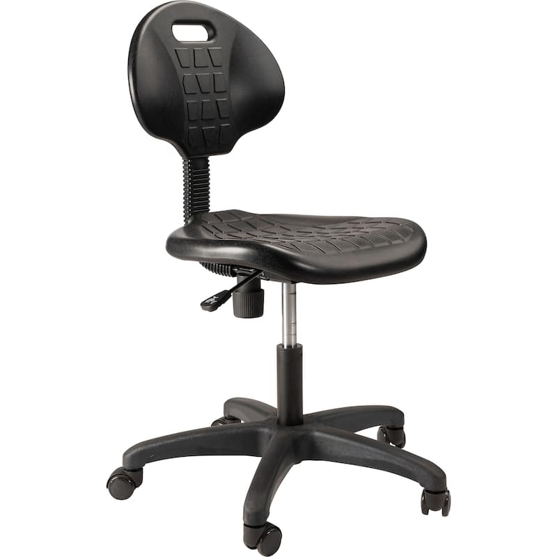 NPS® Polyurethane Task Chair, 16"-21" Height, Black - N/A