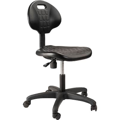 NPS® Polyurethane Task Chair, 16"-21" Height, Black - N/A