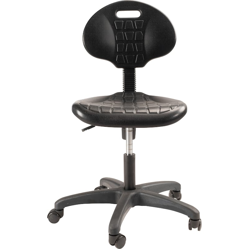 NPS® Polyurethane Task Chair, 16"-21" Height, Black - N/A