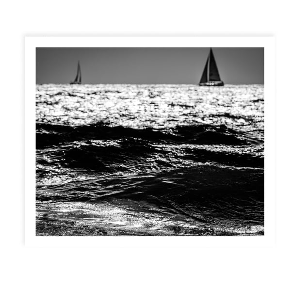 TWO SAILBOATS White Framed Giclee Print By Tal Paz Fridman