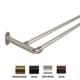 preview thumbnail 6 of 4, InStyleDesign 0.62-inch Double Blackout Curtain Rod 28-48 inches - Satin Nickel