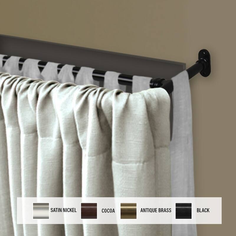 InStyleDesign 0.62inch Double Blackout Curtain Rod On Sale Bed