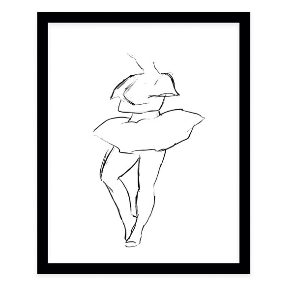 BAREFOOT BALLERINA Black Framed Giclee Print By Terri Ellis