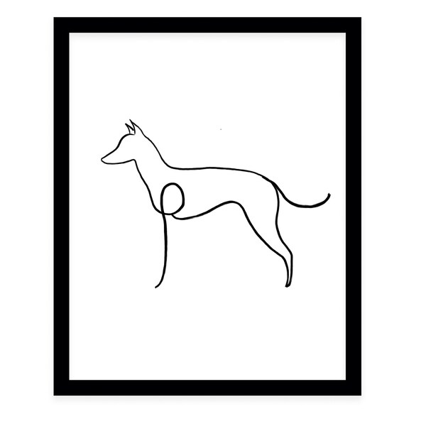 DOGGY Black Framed Giclee Print By Terri Ellis