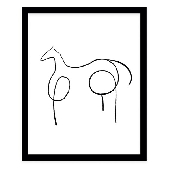 DARK HORSE Black Framed Giclee Print By Terri Ellis
