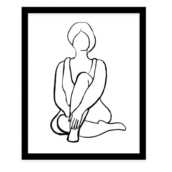 THE POSE Black Framed Giclee Print By Terri Ellis