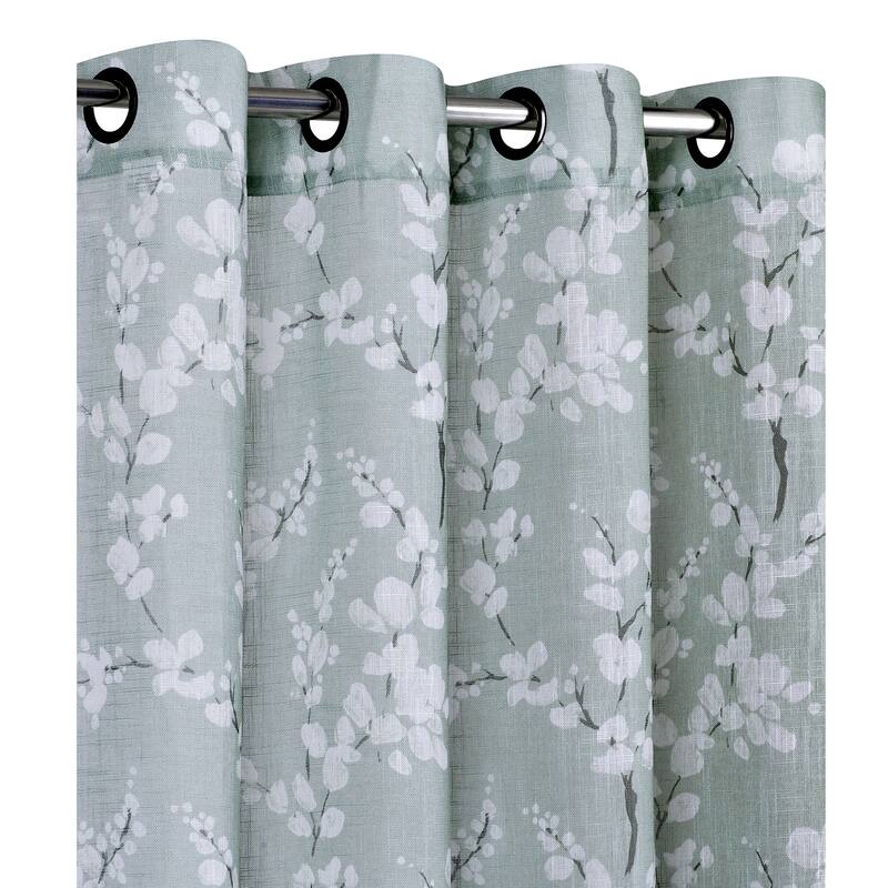 Blossom Textured Slub Window Curtain Panel 2-Pack or 4-Pack